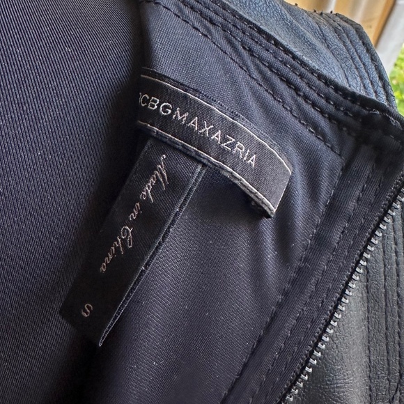 BCBGMaxAzria Layla Faux Leather & Ponte Sheath Dress - Picture 4 of 4